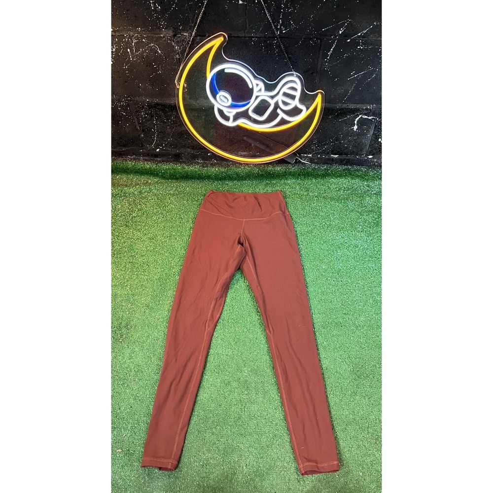 Sunzel Workout Leggings Squat Proof High Waisted‎ Yoga Pants Maroon Womens S